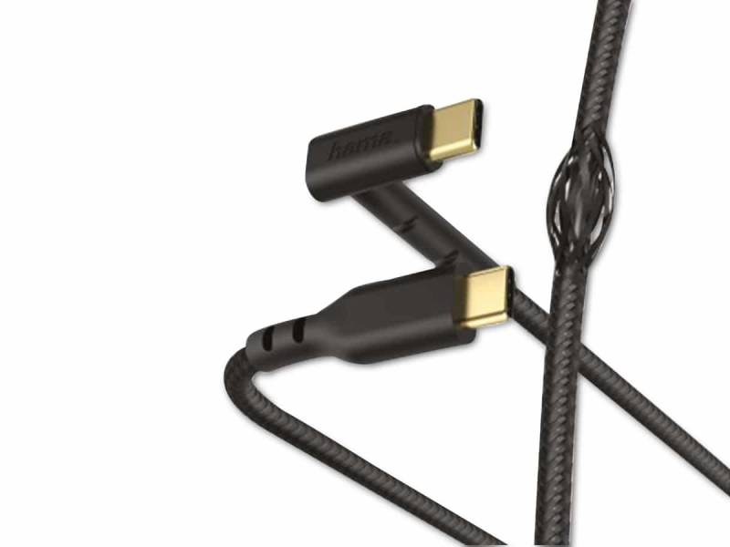 HAMA USB-C Kabel 187214, 45° Stecker, 1,5m, schwarz von Hama