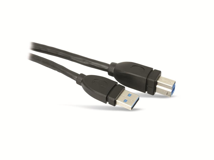 HAMA USB3.0 Anschlusskabel, A/B, 5 m, schwarz von Hama