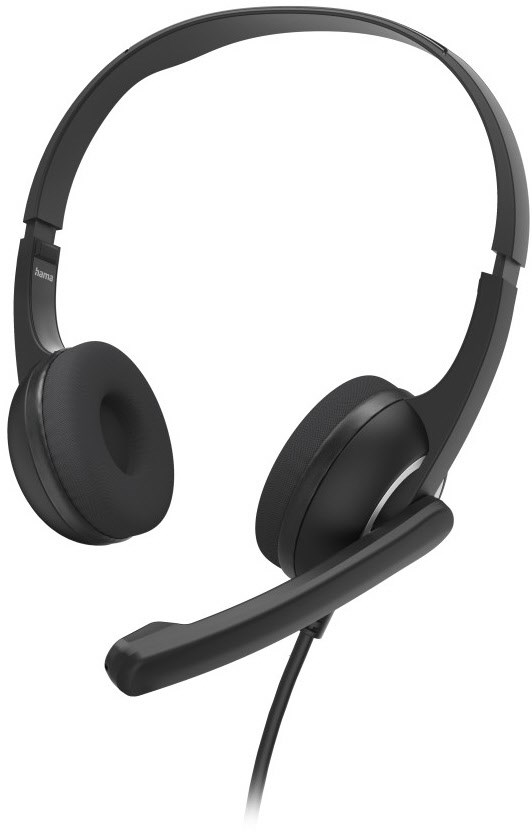 HS-USB250 V2 PC-Headset schwarz/silber von Hama