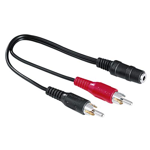 Hama, Klinken-Cinch-Kabel, 0,1m, 2 x Cinch-Stecker, 3,5mm, Buchse/Stecker, Schwarz Hama, Klinken-Cinch-Kabel, 0,1m, 2 x Cinch-Stecker, 3,5mm, Buchse/Stecker, Schwarz von Hama