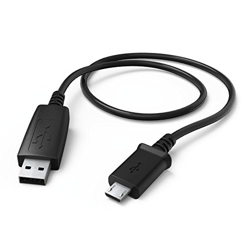 Hama 0,6 m, USB2.0-A/USB2.0 Micro-B 0,6 m, USB A Micro-USB B Schwarz – USB-Kabel (USB2.0-A/USB2.0 Micro-B, USB A, Micro-USB B, Stecker/Stecker, gerade, gerade, schwarz) von Hama
