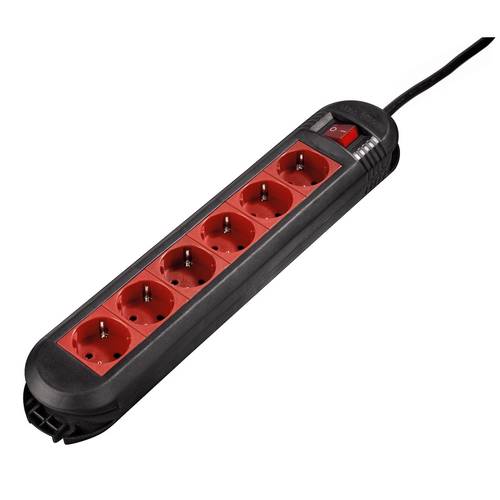 Hama 00047886 Steckdosenleiste mit Schalter 6fach Schwarz, Rot Schutzkontakt 1St. Hama 00047886 Steckdosenleiste mit Schalter 6fach Schwarz, Rot Schutzkontakt 1St. von Hama