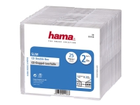 Hama 00051168, Schmales Gehäuse, 2 Disks, Transparent, Polystyrene, 120 mm, 125 mm von Hama