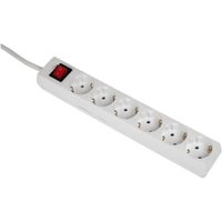 Hama 00108833 Steckdosenleiste, 6-fach, mit Schalter, 5 m, Weiß Hama 00108833 Steckdosenleiste, 6-fach, mit Schalter, 5 m, Weiß von Hama