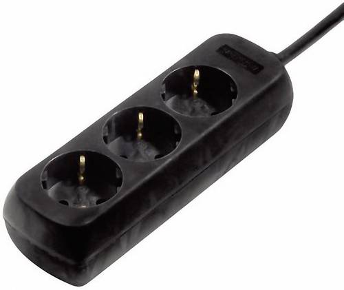 Hama 00108843 Steckdosenleiste 3fach Schwarz Schutzkontakt 1St. von Hama