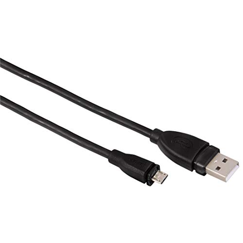 Hama 00128056 USB-Kabel, 0,75 m, USB A, Micro-USB B, 2.0, 480 Mbit/s, Schwarz von Hama