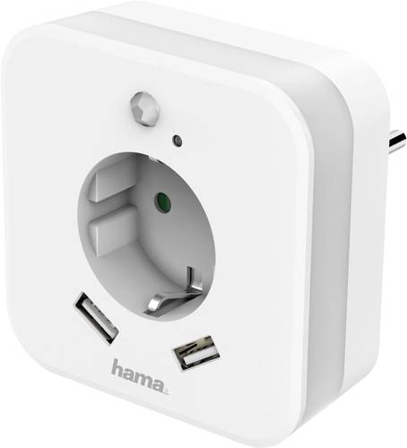 Hama 00133752 Zwischensteckdose mit USB Weiß von Hama