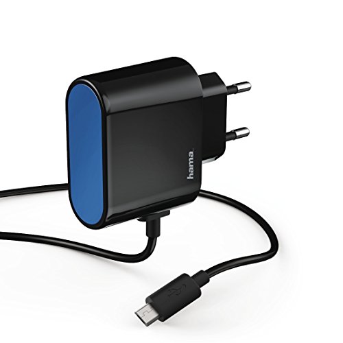 Hama 00173600 Innen Schwarz, Blau Ladegerät von Mobiltelefonen – Ladegeräte von Mobiltelefonen (Innen, Universal, Sektor, schwarz, blau, 100 – 240, 5 V) von Hama