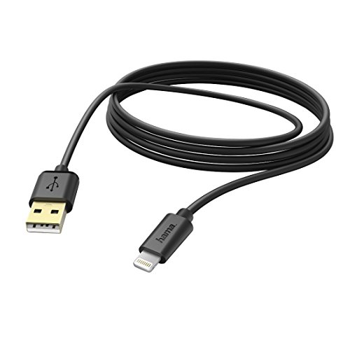 Hama 00173787 173787 Kabel Lightning, 3 m, SW, Schwarz Hama 00173787 173787 Kabel Lightning, 3 m, SW, Schwarz von Hama