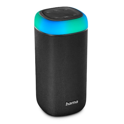 Hama 00188228 Bluetooth®-Lautsprecher "Shine 2.0", LED, spritzwassergeschützt, 30W, Schwarz von Hama