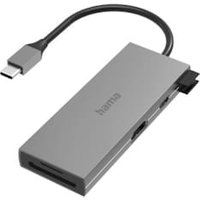 Hama 00200110 USB-C-Hub, Multiport, 6 Ports, 2x USB-A, USB-C, HDMI™, SD, microSD von Hama