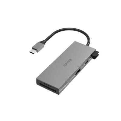 Hama 00200110 USB-C-Hub, Multiport, 6 Ports, 2x USB-A, USB-C, HDMI™, SD, microSD von Hama