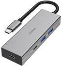 Hama 00200136 Schnittstellen-Hub USB 3.2 Gen 1 (3.1 Gen 1) Type-A + Type-C 5000 Mbit/s Grau (00200136) von Hama