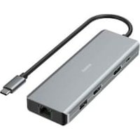 Hama 00200142 USB-C-Hub CONNECT2Media, Multiport, 9 Ports, 2x HDMI™, USB-A, USB-C, LAN von Hama