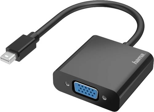 Hama 00200333 Mini-DisplayPort / VGA Adapter [1x UK-Stecker - 1x Mini-DisplayPort Stecker] Schwarz von Hama