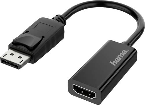 Hama 00200335 DisplayPort / HDMI Adapter [1x UK-Stecker - 1x DisplayPort Stecker] Schwarz von Hama