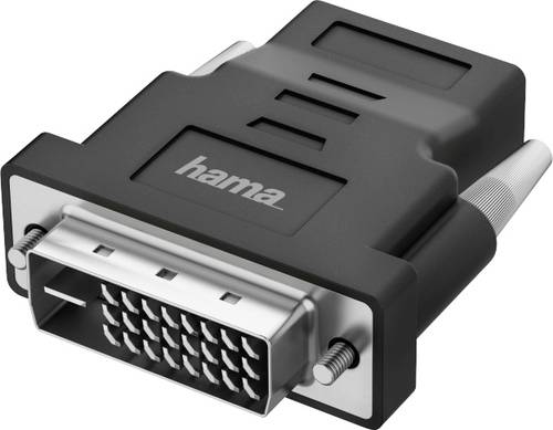 Hama 00200338 DVI / HDMI Adapter [1x UK-Stecker - 1x DVI-D Stecker] Schwarz von Hama