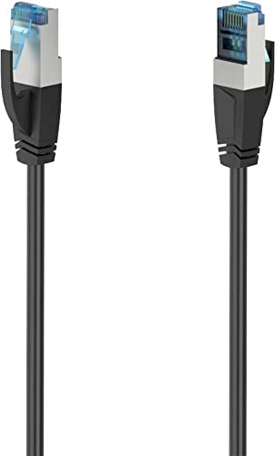 Hama Netzwerkkabel CAT6a (10Gbit/s, S/FTP, SFTP Ethernet, RJ45, High-Speed-Netzkabel, 0.5m) schwarz von Hama