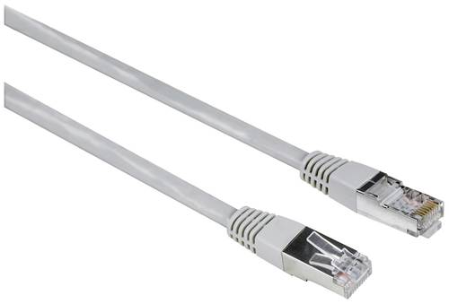 Hama 00200916 RJ45 Netzwerkkabel, Patchkabel CAT 5e F/UTP 3.00m Grau PVC-Mantel, verdrillte Paare 1S von Hama