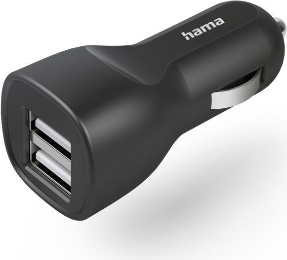 Hama 00201636 Ladegerät für Mobilgeräte Smartphone Schwarz Zigarettenanzünder Auto (00201636) von Hama