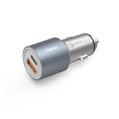 Hama 00201639 Auto-Schnellladegerät, 1x USB-C PD, 1x USB-A QC, 38 W, Metall Hama 00201639 Auto-Schnellladegerät, 1x USB-C PD, 1x USB-A QC, 38 W, Metall von Hama