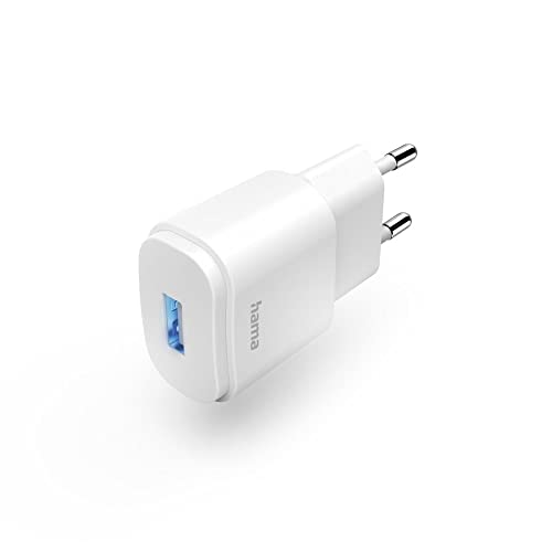 Hama Netzladegerät USB (USB-A, 6 W, 5 V/1,2 A, Universal-Netzadapter, Ersatz-Ladegerät für iPhone 14/14 Pro Max, Samsung Galaxy, Sony, Xiaomi, Huawei, Wiko), Weiß von Hama