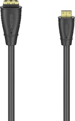 Hama 00205167 HDMI Adapterkabel [1x HDMI-Buchse - 1x Mini-HDMI-Stecker] Schwarz 10cm von Hama