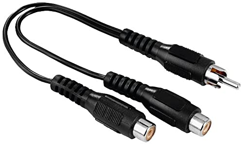 Hama Adapter 1x Cinch Stecker - 2x Cinch-Buchse (RCA, Adapter, Kabel, Flexibel, Audio, Zubehör, Kabel) schwarz von Hama