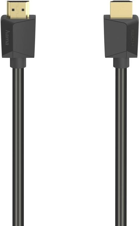 Hama 00205241. Kabellänge: 1 m, Anschluss 1: HDMI Typ A (Standard), Steckverbinder 1 Geschlecht: Männlich, Anschluss 2: HDMI Typ A (Standard), Steckverbinder 2 Geschlecht: Männlich, Beschichtung Steckerkontakte: Gold, 3D, Datenübertragungsrate: 48 Gbit/s, Audio Return Channel (ARC), Produktfarbe: Schwarz (00205241) von Hama