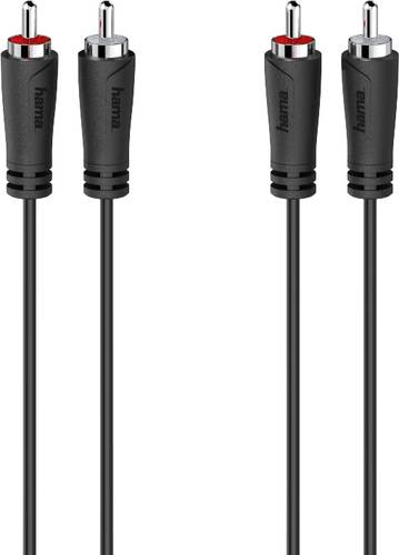 Hama 00205257 Cinch Audio Anschlusskabel [2x Cinch-Stecker - 2x Cinch-Stecker] 1.5m Schwarz von Hama