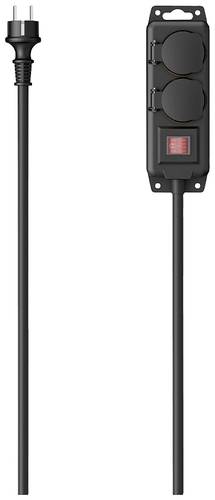 Hama 00223062 Gartensteckdose Schwarz erhöhter Berührungsschutz, mit Schalter von Hama