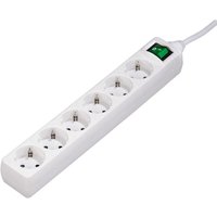 Hama 00223152 Steckdosenleiste, 6-fach, Überspannungsschutz, Schalter, 1,4 m, Weiß Hama 00223152 Steckdosenleiste, 6-fach, Überspannungsschutz, Schalter, 1,4 m, Weiß von Hama