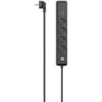 Hama 00223189 Steckdosenleiste, 4-fach, USB-C/A 65W, PD, Schalter, 1,4 m, Schwarz/Grau Hama 00223189 Steckdosenleiste, 4-fach, USB-C/A 65W, PD, Schalter, 1,4 m, Schwarz/Grau von Hama
