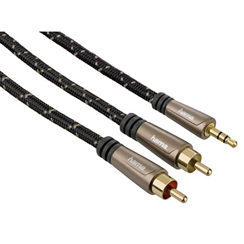 Hama 122306 Kabel Audio 3 m 2 x RCA männlich 3,5 mm/3,5 mm männlich braun von Hama