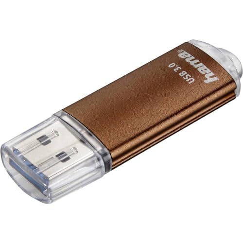 Hama 16GB USB-Stick USB 3.0 Datenstick (70 MB/s Datentransfer, USB-Stick mit Öse zur Befestigung am Schlüsselring, Speicherstick, Memory Stick mit Verschlusskappe, z. B. für Windows/MacBook) Bronze von Hama