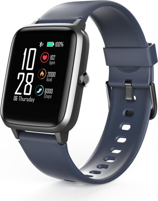 Hama Fit Watch 4900 - Schwarz - intelligente Uhr mit Band - TPU - Blau - Anzeige 3,3 cm (1.3) - Bluetooth - 35 g (00178604) von Hama