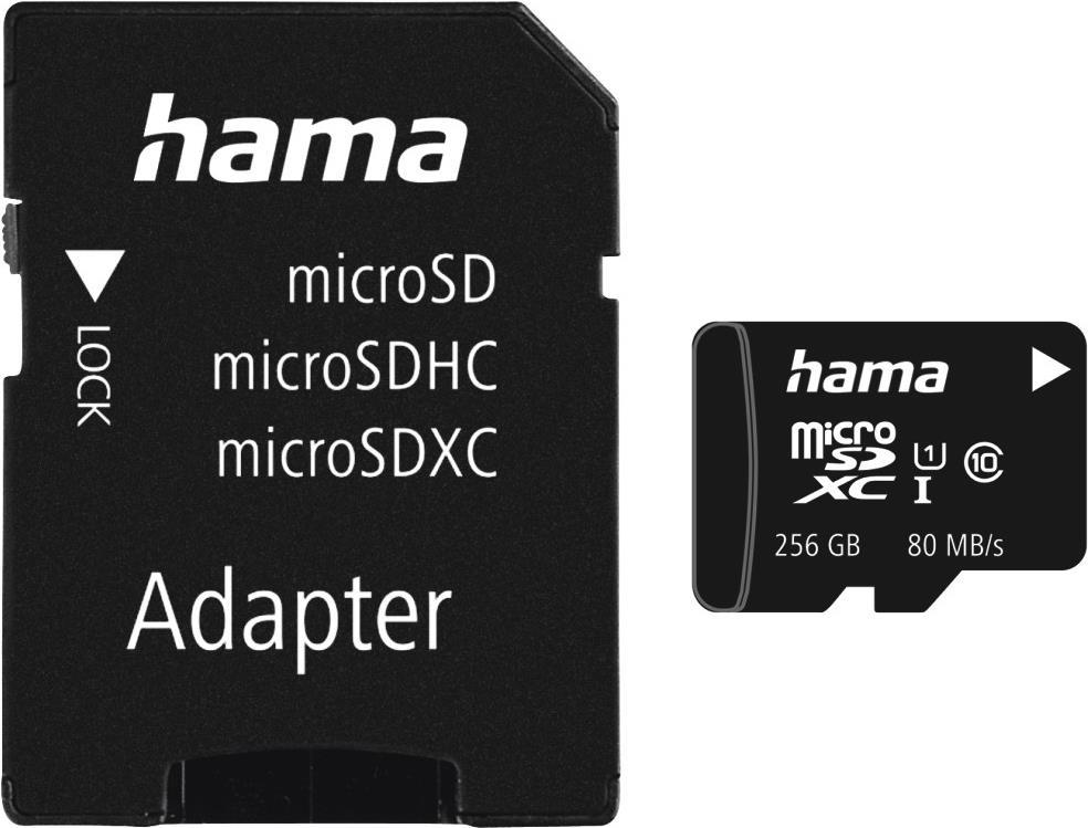 Hama 256GB MicroSDXC UHS-I 256GB MicroSDXC Klasse 10 Speicherkarte (00124173) von Hama