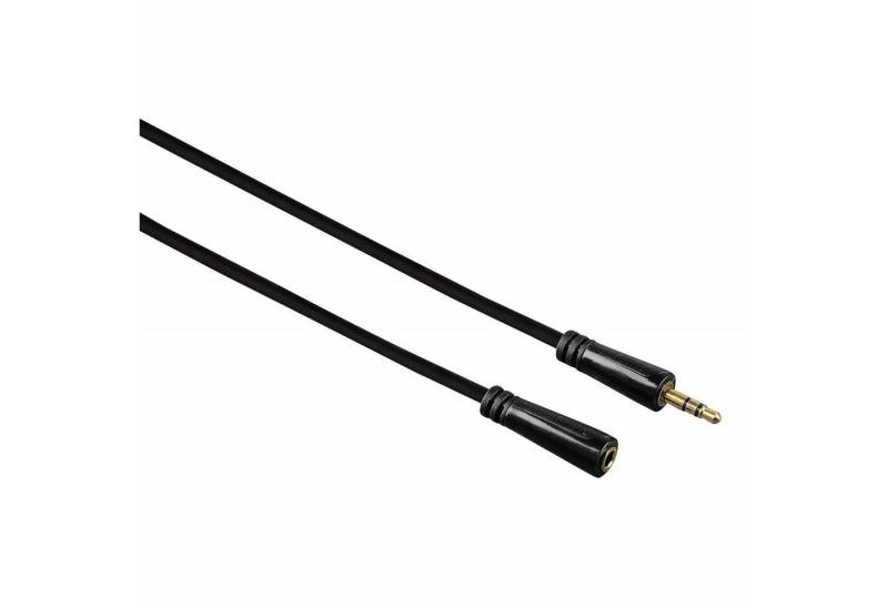 Hama 3,5mm Klinken-Verlängerung Stereo 5m Audio-Kabel, 3,5-mm-Klinke, Audio (500 cm), Klinken-Kabel 3,5-mm Buchse Kupplung auf Stecker, Verlängerungs-Kabel von Hama