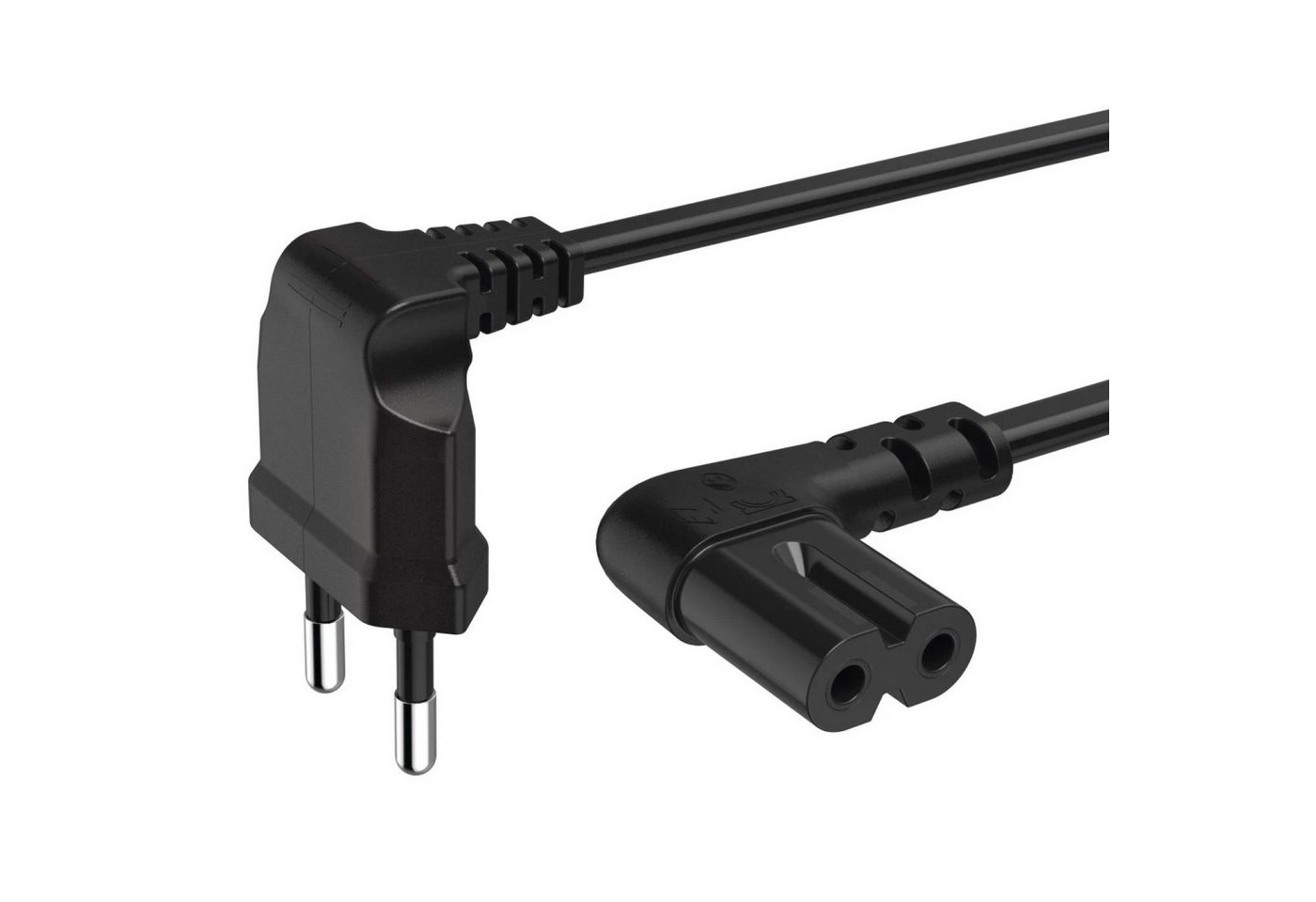 Hama 3m Euro-Stecker Netz-Kabel Strom-Kabel Netzkabel, Euro-Stecker, 2-Pol.-Kupplung (300 cm), Dopplenut Geräte-Kupplung Typ C CEE 7/16 für Konsole TV Radio etc von Hama