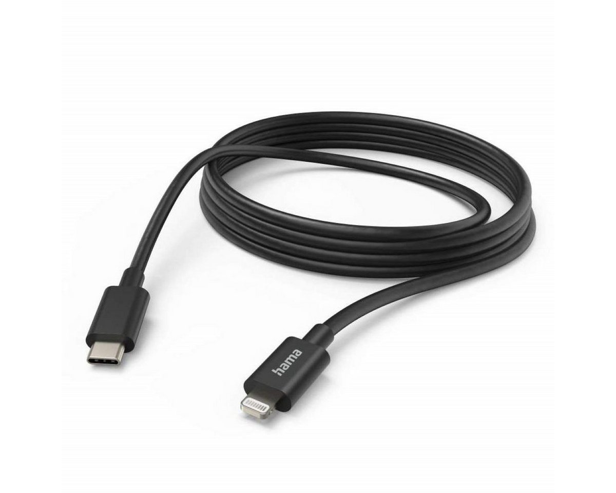 Hama 3m USB-C auf Lightning Schnell-Ladekabel USB-Kabel, USB-C, Lightning, Datenkabel Ladekabel passend für Apple iPhone iPad iPod PD von Hama