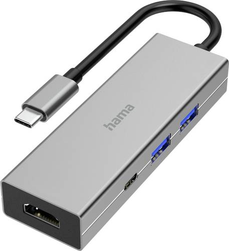 Hama 4 Port USB-C® (USB 3.2 Gen 2) Multiport Hub Grau von Hama