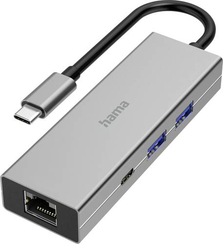 Hama 4 Port USB-C® (USB 3.2 Gen 2) Multiport Hub Grau von Hama