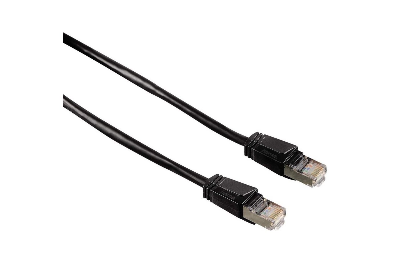 Hama 5m Netzwerk-Kabel Cat5e STP Lan-Kabel Schwarz LAN-Kabel, RJ45, Kein (500 cm), Patch-Kabel Cat 5e Gigabit Ethernet von Hama