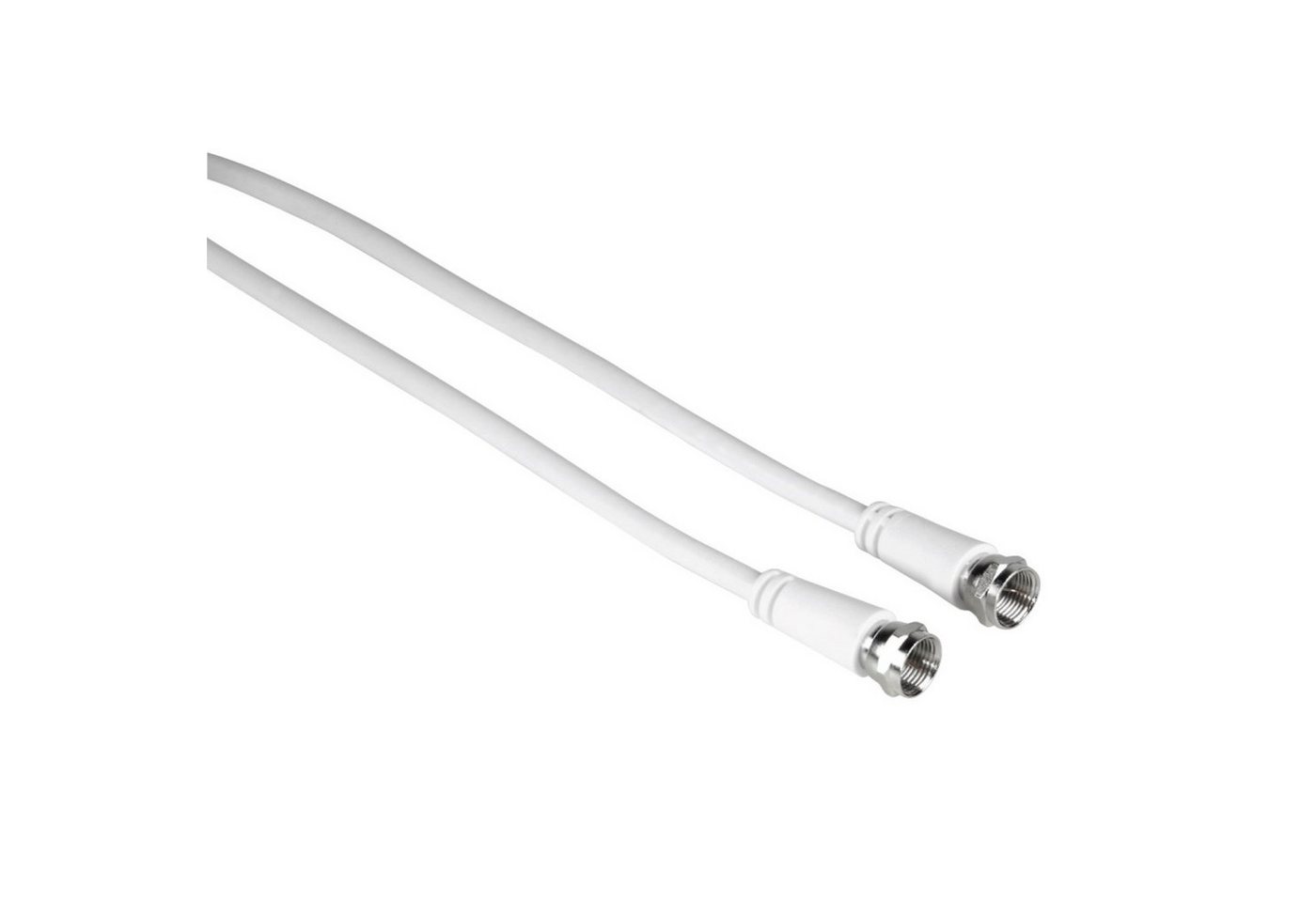 Hama 5m Sat-Kabel Antennen-Kabel F-Stecker Weiß Video-Kabel, F-Stecker, Kein (500 cm), 5m lang für TV 4K UHD HD+ HDR DVB-S2 Koax-Kabel Koaxial-Kabel von Hama