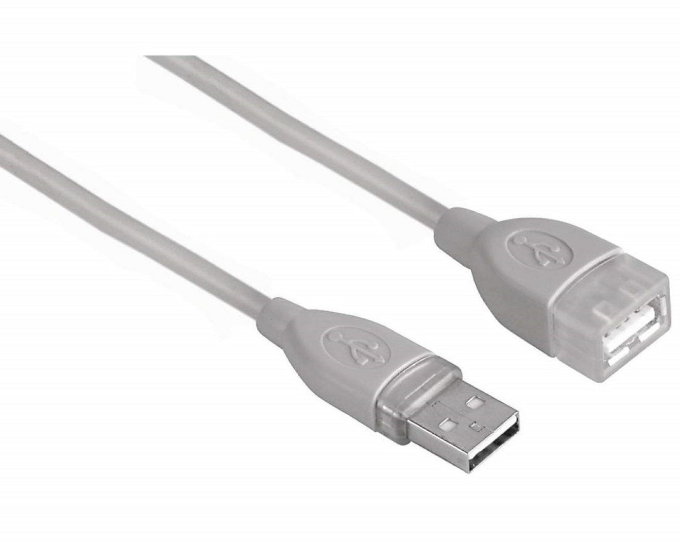 Hama 5m USB-Verlängerung Verlängerungs-Kabel Grau USB-Kabel, USB Typ A, USB Typ A, USB 2.0-Kabel, Doppelt geschirmt, vergoldet, Für PC, Notebook, Drucker von Hama