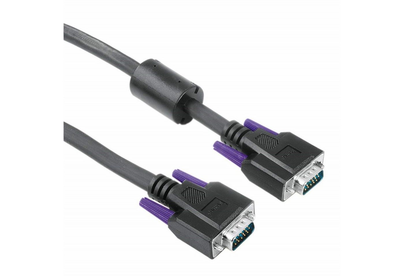 Hama 5m VGA-Kabel Monitor-Kabel HDD-Stecker 15-pol Video-Kabel, VGA, (500 cm), Anschlusskabel mit VGA HDD-Stecker für TV, Beamer, PC, Bildschirm etc. von Hama