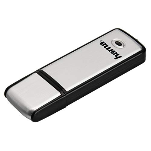 Hama 64GB USB-Stick USB 2.0 Datenstick (15 MB/s Datentransfer, inkl. LED-Funktionsanzeige, Speicherstick, Memory Stick mit Verschlusskappe, geeignet für Windows/MacBook) silber von Hama
