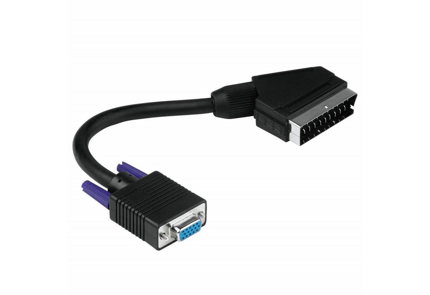 Hama Adapter VGA-Kupplung 15-pol auf Scart-Stecker Video-Adapter VGA, 10 cm, Adapter Scart-Stecker zu VGA HDD-Kupplung für TV, Beamer, PC etc. von Hama