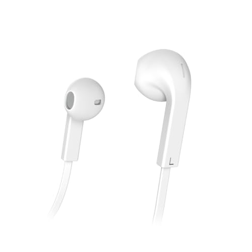 Hama Advance HiFi In Ear Kopfhörer kabelgebunden Stereo Weiß Lautstärkeregelung von Hama