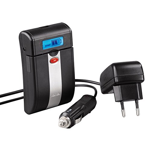 Hama Akku Ladegerät inkl. USB Anschluss (Akkus und EIN weiteres Gerät, wie Handy o. Digitalkamera, über die Steckdose oder den Zigarettenanzünder im Auto Laden, für Lithium Ionen und NiMH Akkus) von Hama